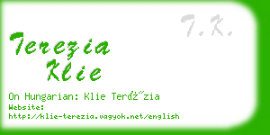 terezia klie business card